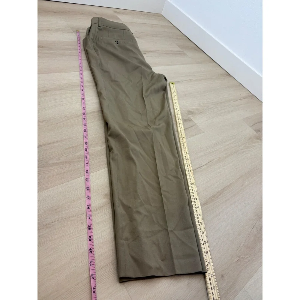 BOSS Hugo Boss Dress Pant Men 38R Tan Virgin Wool James Brown US Trousers Luxury